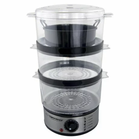 Aparat de gatit cu aburi, Esperanza Volcano, EKG009, 400W, 7.5l, Negru