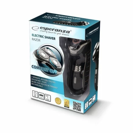 Aparat de ras electric Esperanza Razor, EBG002K, cu acumulator, Negru