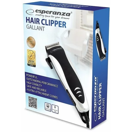 Aparat de tuns cu fir Esperanza Gallant, EBC005, Negru/Gri