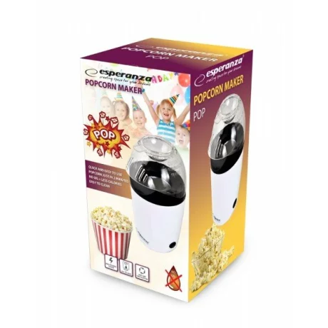 Aparat pentru floricele Esperanza Pop, EKP006, 1200W, Alb