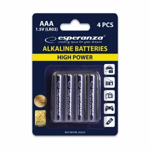 Baterii Alcaline Esperanza, EZB102, AAA, 4 buc, Blister