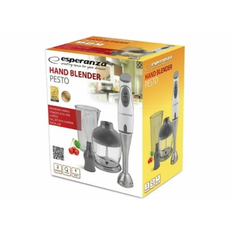 Blender Esperanza Pesto, EKM003E, 450W, bol 0.75l, Alb-Gri