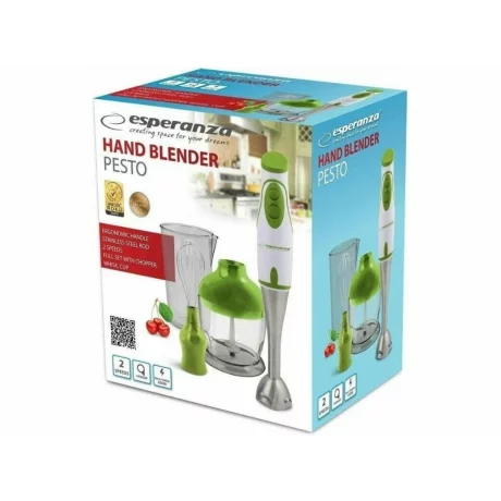 Blender Esperanza Pesto, EKM003G, 450W, bol 0.75l, Alb-Verde