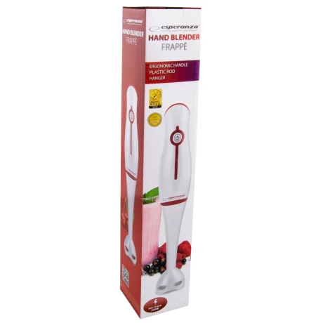 Blender vertical Esperanza Frappe, EKM001R, 250W, Alb/Rosu