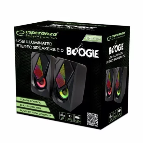 Boxe Esperanza Boogie, EGS102, 5W, Usb + 3.5 mini jack, iluminare Led