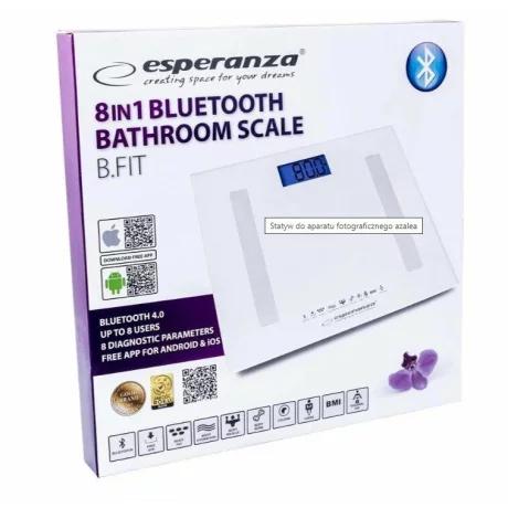 Cantar de baie Esperanza B.FIT, EBS016W, Bluetooth, 8 in1, Alb