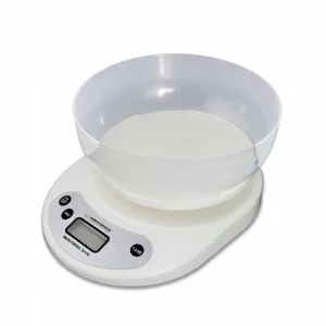 Cantar de bucatarie cu bol Esperanza Coconut, EKS007, max 5kg, Alb