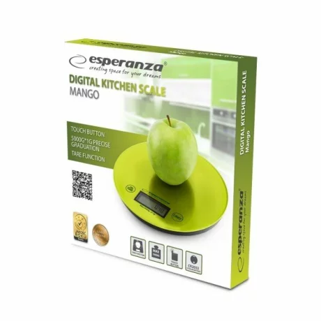 Cantar de bucatarie Esperanza Mango, EKS003G, max. 5kg, Verde