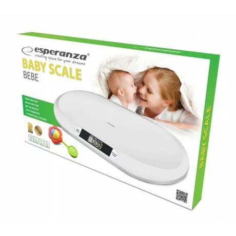 Cantar electronic pentru bebelusi Esperanza Bebe, EBS019, ecran LCD, cantarire precisa, Alb