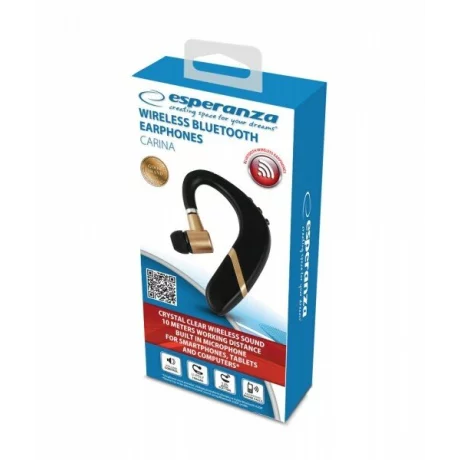 Casca mono wireless in-ear Esperanza Carina, EH234K, Negru