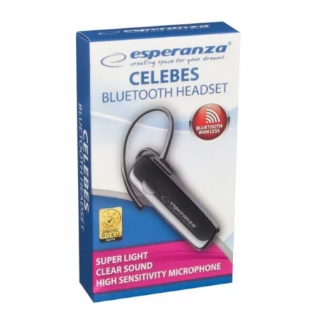 Casca mono wireless in-ear Esperanza Celebes, EH184K, multipoint, Negru