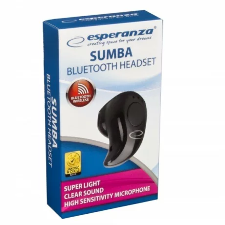 Casca mono wireless in-ear Esperanza Sumba, EH185, Negru