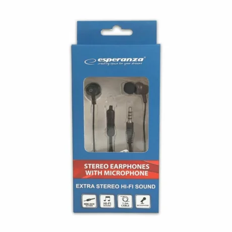 Casti bluetooth cu microfon Esperanza, EH189K, Negru