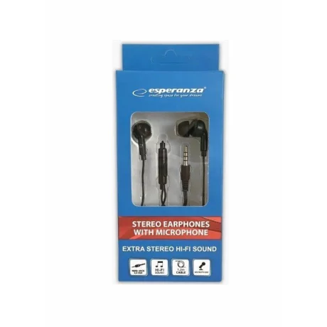 Casti bluetooth cu microfon Esperanza, EH190K, Negru