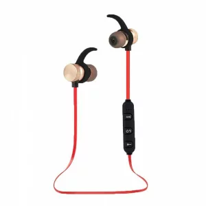 Casti bluetooth cu microfon Esperanza Magnetic Metal, EH186, Negru/Rosu