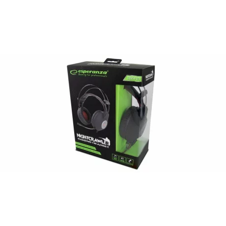 Casti gaming cu microfon Esperanza Nightcrawler, EGH440, stereo, 2m, Negru