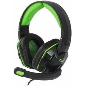 Casti gaming cu microfon Esperanza Venom, EGH380, stereo, 2m, Negru/Verde