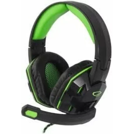 Casti gaming cu microfon Esperanza Venom, EGH380, stereo, 2m, Negru/Verde