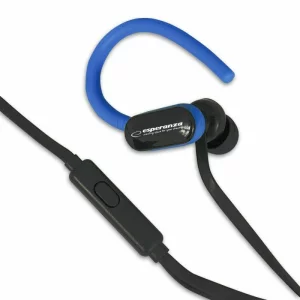 Casti stereo cu microfon Esperanza EH197KB, Negru/Albastru
