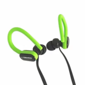 Casti stereo cu microfon Esperanza EH197KG, Negru/Verde