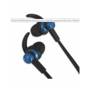 Casti stereo cu microfon Esperanza EH201KB, Negru/Albastru