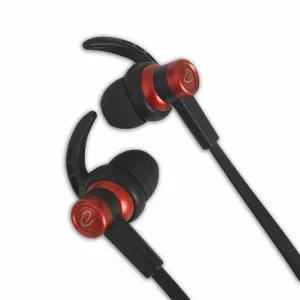 Casti stereo cu microfon Esperanza EH201KR, Negru/Rosu