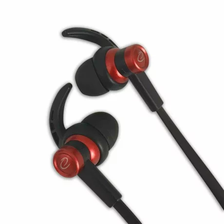 Casti stereo cu microfon Esperanza EH201KR, Negru/Rosu