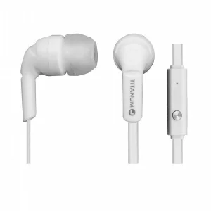 Casti stereo cu microfon Esperanza Titanium, TH109W, Alb