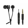 Casti stereo cu microfon Esperanza Zipper, EH161K, Negru