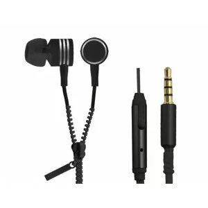 Casti stereo cu microfon Esperanza Zipper, EH161K, Negru
