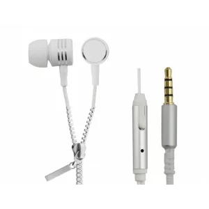 Casti stereo cu microfon Esperanza Zipper, EH161W, Alb