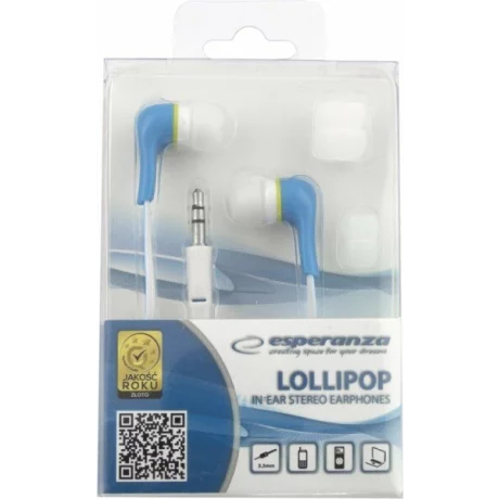 Casti stereo Esperanza Lollipop, EH146B, Albastru