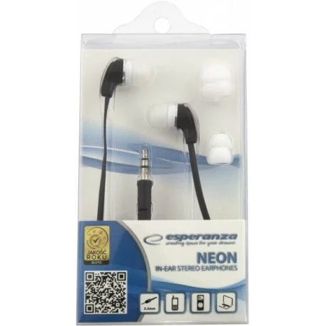Casti stereo Esperanza Neon, EH147K, Negru
