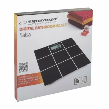 Cantar de baie Esperanza Salsa, EBS004, 180Kg, Negru