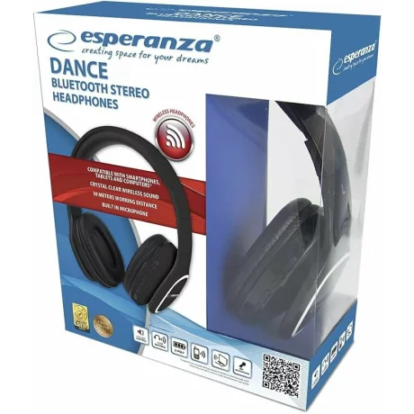 Casti stereo wireless Esperanza Dance, EH213K, Bluetooth, Negru