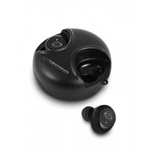 Casti True Wireless cu microfon Esperanza Aries, EH228K, Bluetooth, Touch control, Negru