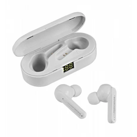 Casti True Wireless cu microfon Esperanza Phoebe, EH230W, Bluetooth, Touch control, Alb