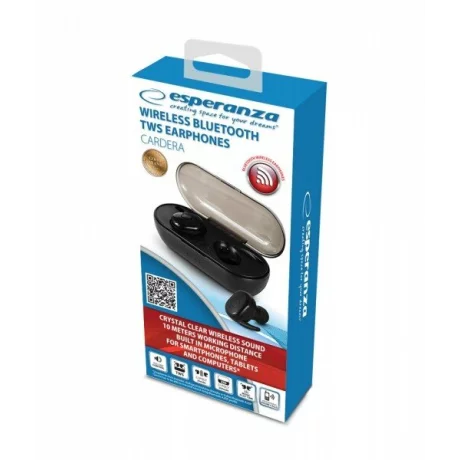 Casti True Wireless Esperanza Cardera EH225K, (Negru)