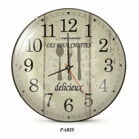 Ceas de perete Esperanza Paris, EHC018P, Alb