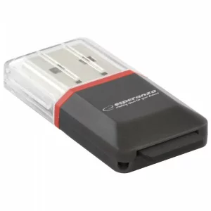 Cititor de card Esperanza EA134K, MicroSD, USB 2.0, Negru