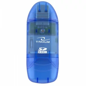 Cititor de card Esperanza Titanium, TA101B, SDHC, Usb 2.0, Albastru