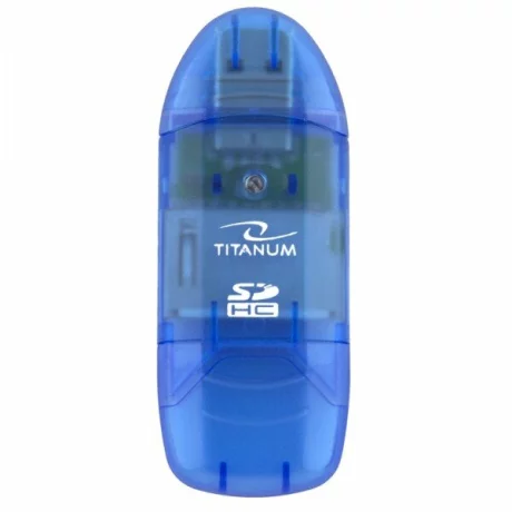 Cititor de card Esperanza Titanium, TA101B, SDHC, Usb 2.0, Albastru