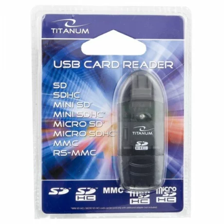 Cititor de card Esperanza Titanium, TA101K, SDHC, Usb 2.0, Negru