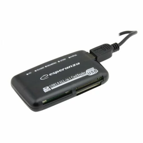 Cititor de carduri Esperanza EA117, All in one, USB 2.0, Negru