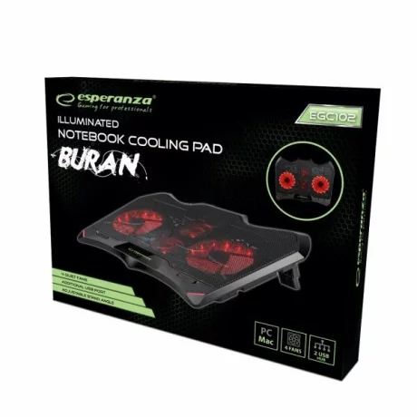 Cooler laptop gaming Esperanza Buran, EGC102, Negru