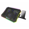 Cooler laptop gaming Esperanza Galerne, EGC109, iluminare RGB, stand telefon, Negru