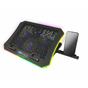 Cooler laptop gaming Esperanza Galerne, EGC109, iluminare RGB, stand telefon, Negru