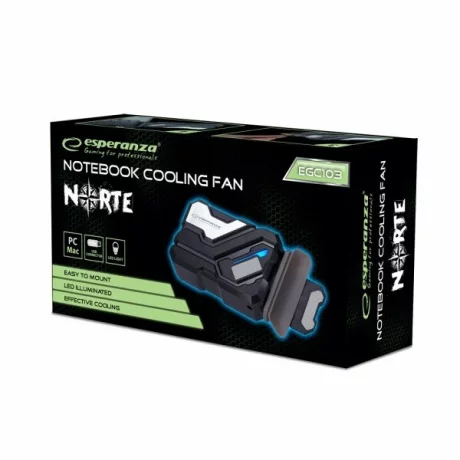 Cooler laptop gaming Norte, Esperanza, EGC103, Negru/Argintiu
