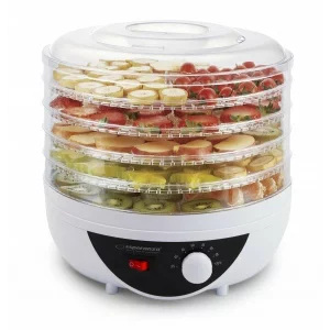 Deshidrator pentru alimente Esperanza Chanterelles, EKD002, 250W, 5 tavi, Alb