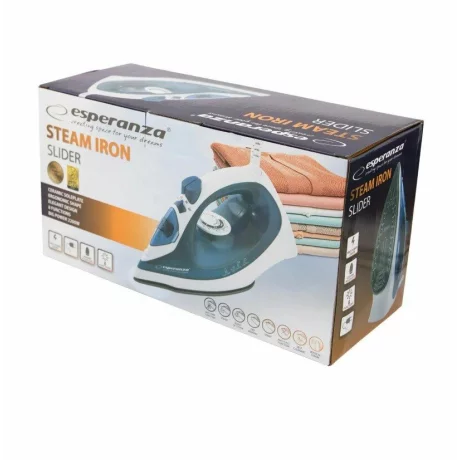 Fier de calcat Esperanza Slider, EHI002, 2200W, Alb/Albastru